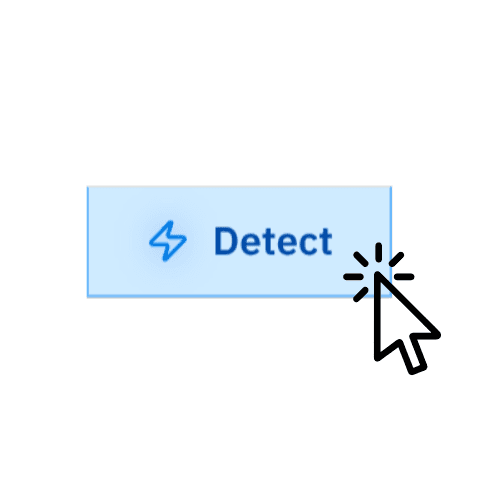 Close-up of the Detect button in the takeoff editor toolbar