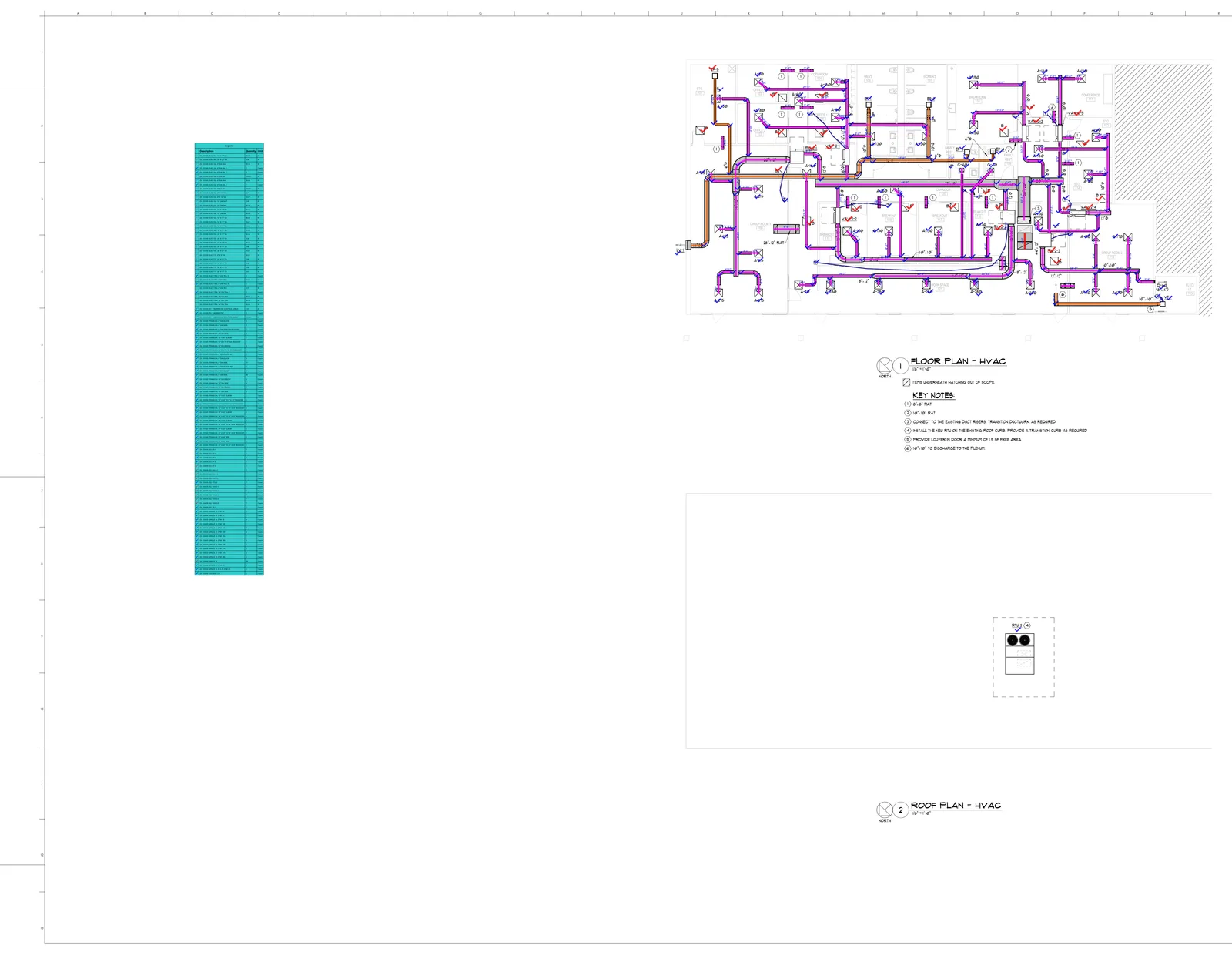 Golden M300 HVAC floor plan with AI duct takeoff inside the BuildVision AI editor.